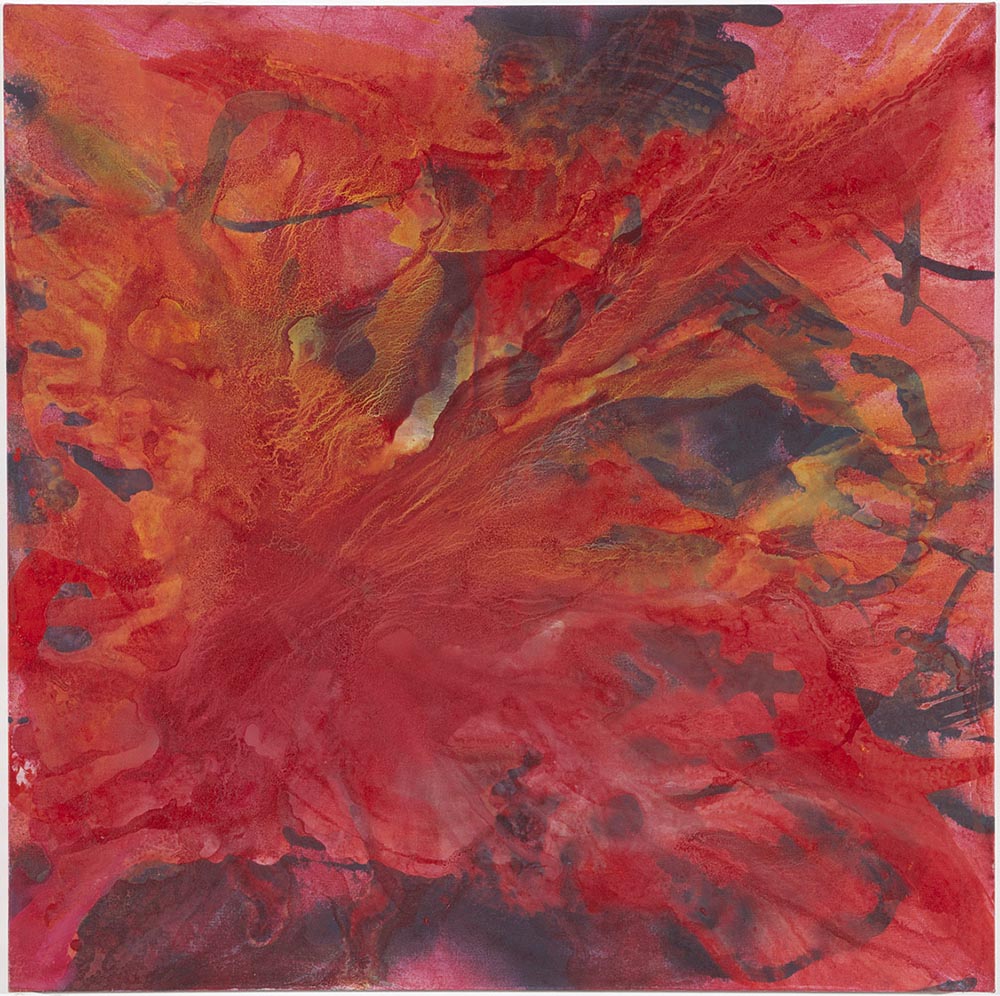 Andrea McCuaig Sonata in red I 2010 Acrylic on canvas 100 x 100cm