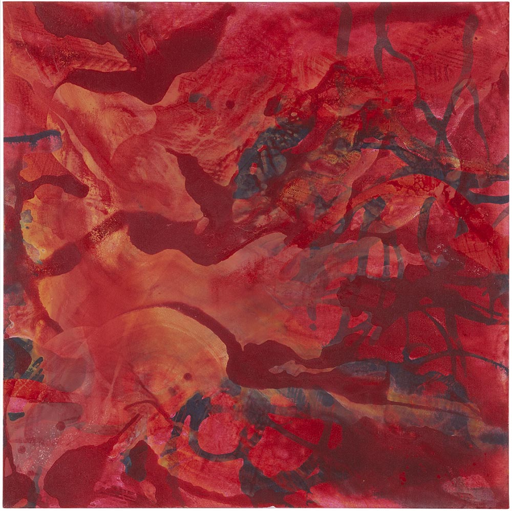 Andrea McCuaig Sonata in red II 2010 Acrylic on canvas 100 x 100cm