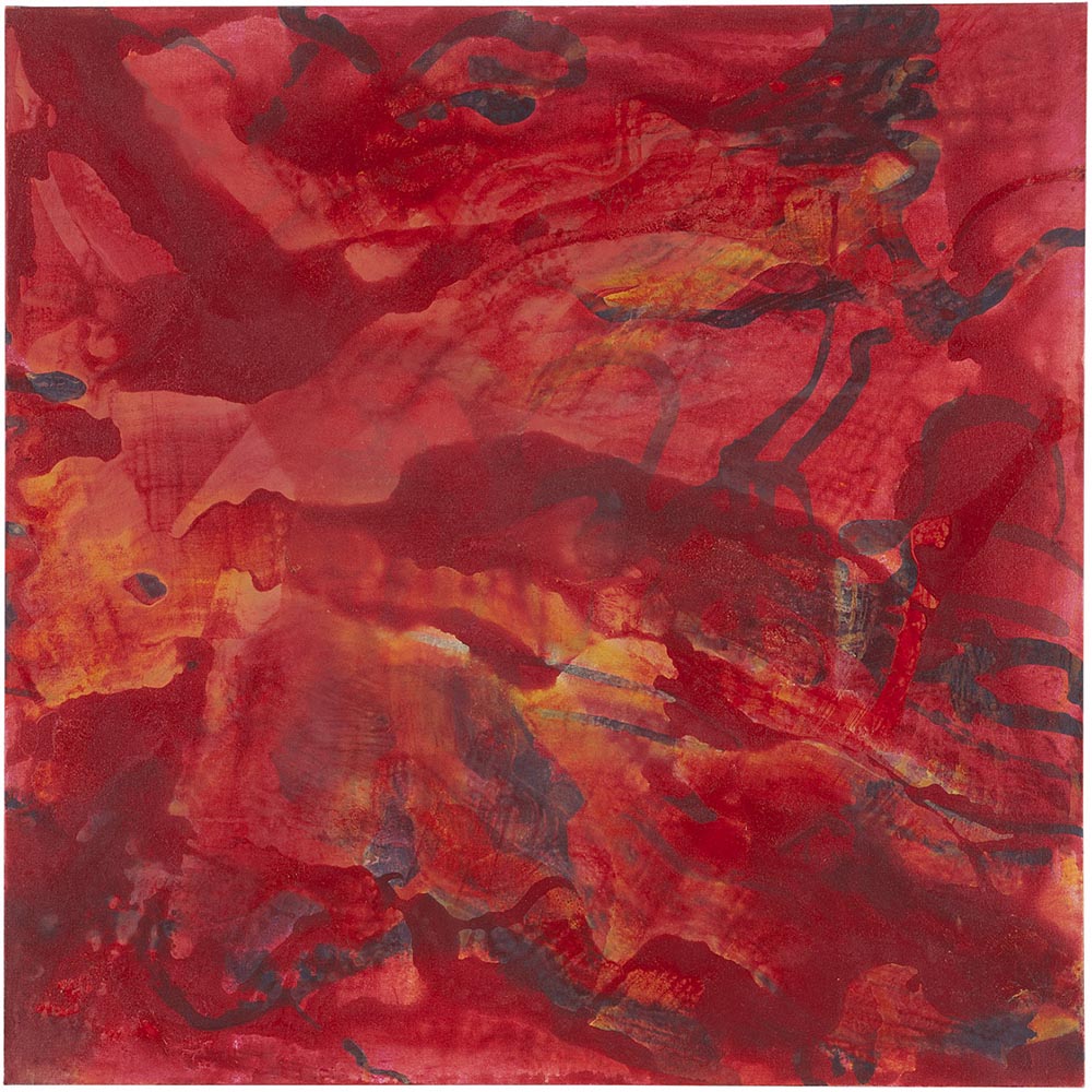 Andrea McCuaig Sonata in red III 2010 Acrylic on canvas 100 x 100cm