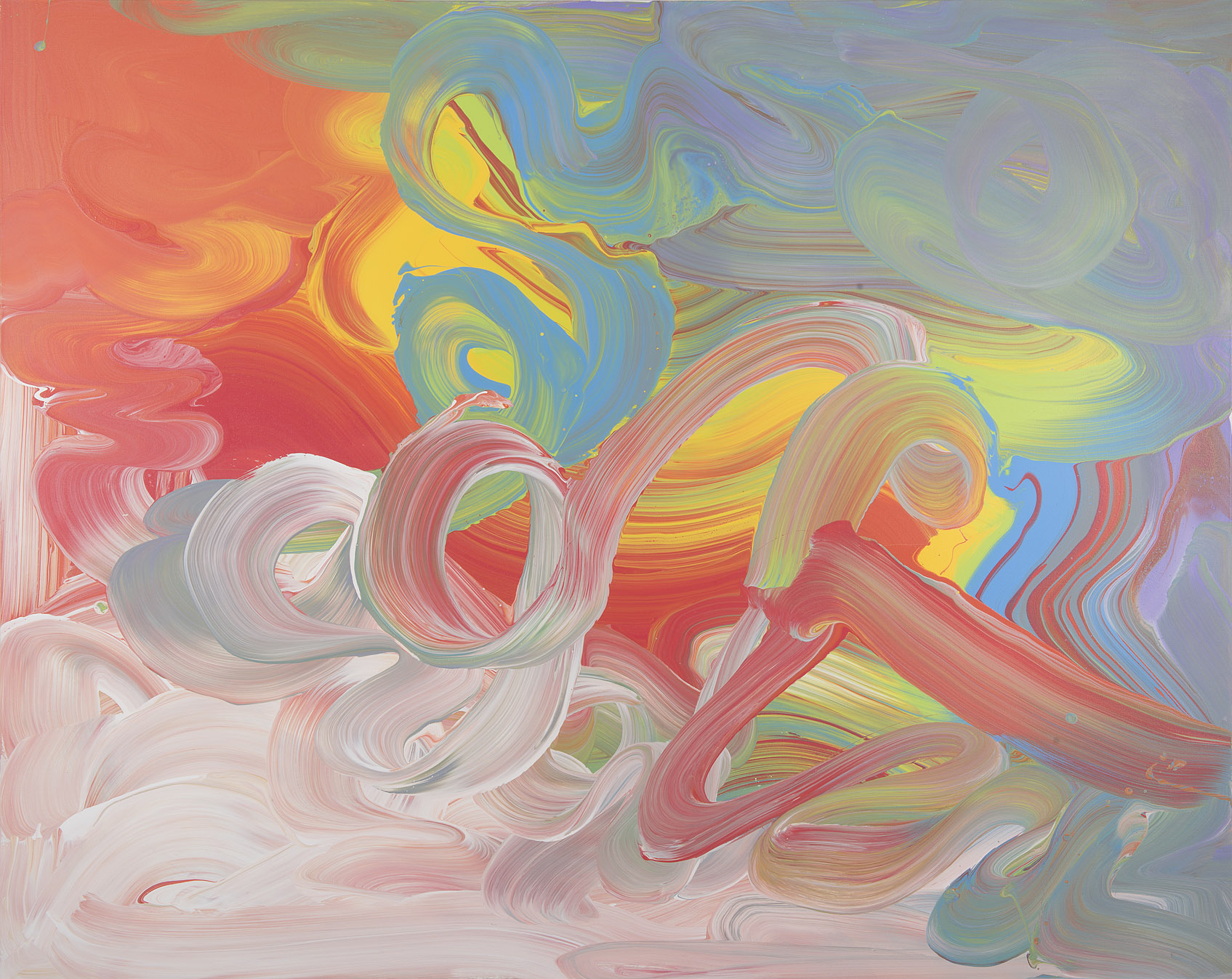 Andrea McCuaig <em>Movement in time & space on a 2 dimensional surface III</em> 2014 acrylic on canvas 150 x 120cm